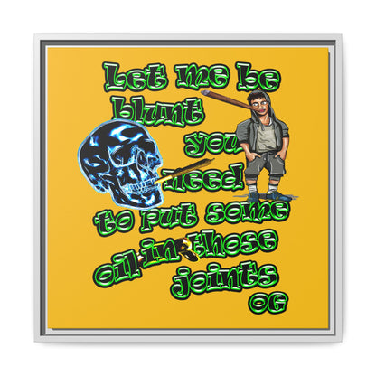 og - framed canvas art (yellow)