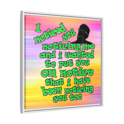 noticed you noticing - framed canvas art (color blur)