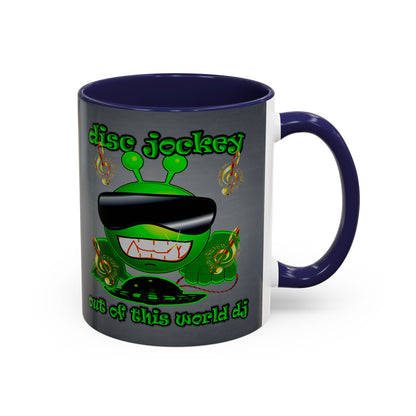 disc jockey - Accent Mug (grey-light grey)