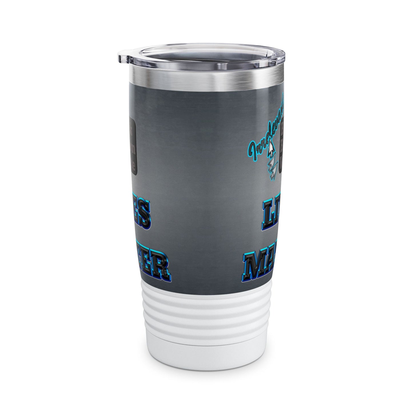irrelevant - Ringneck Tumbler, 20oz (grey-light grey)