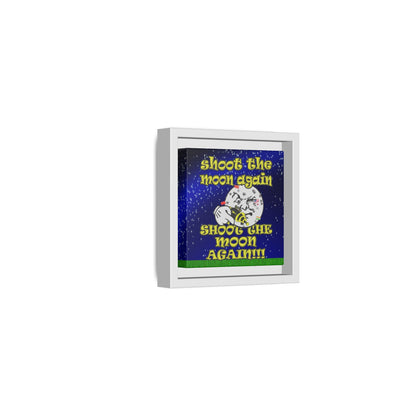 shoot the moon again - framed canvas art ('snoops' background)