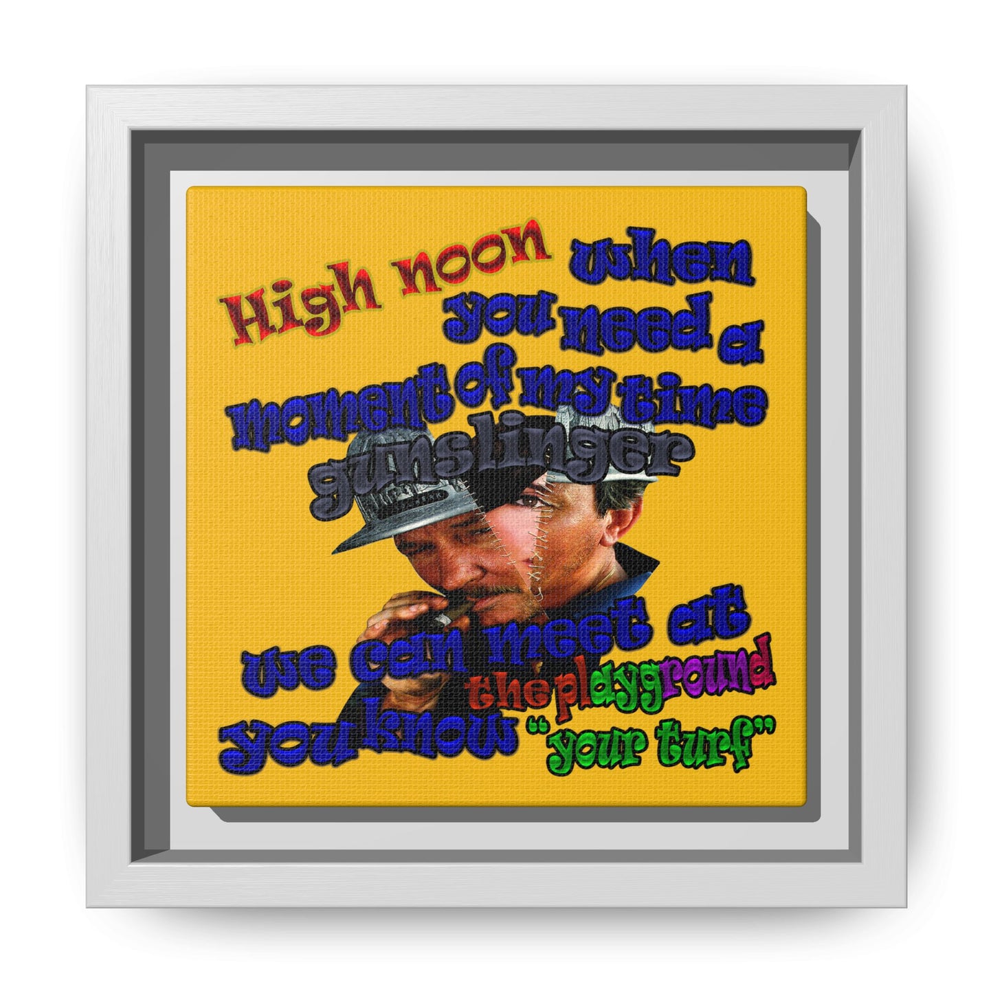 high noon - framed canvas art (yellow)