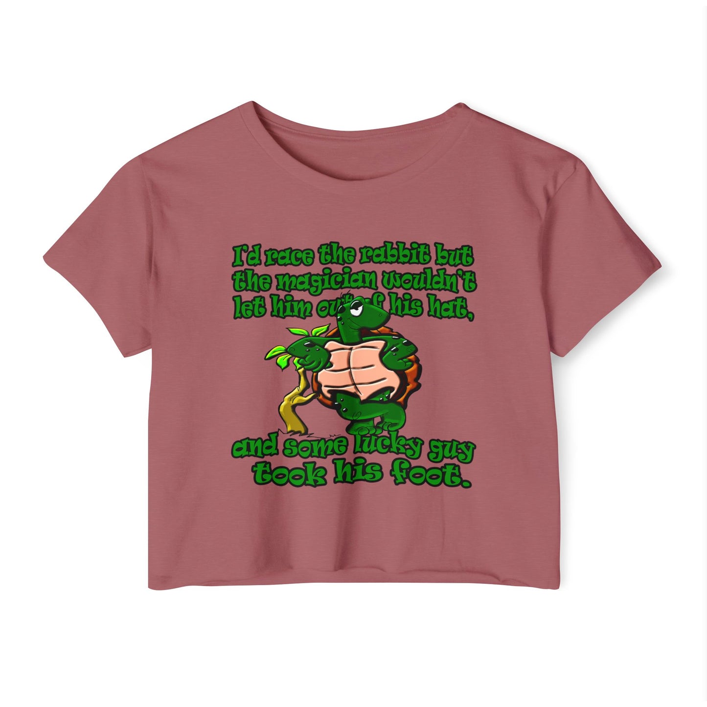 turtle race - Women's Festival Crop Top