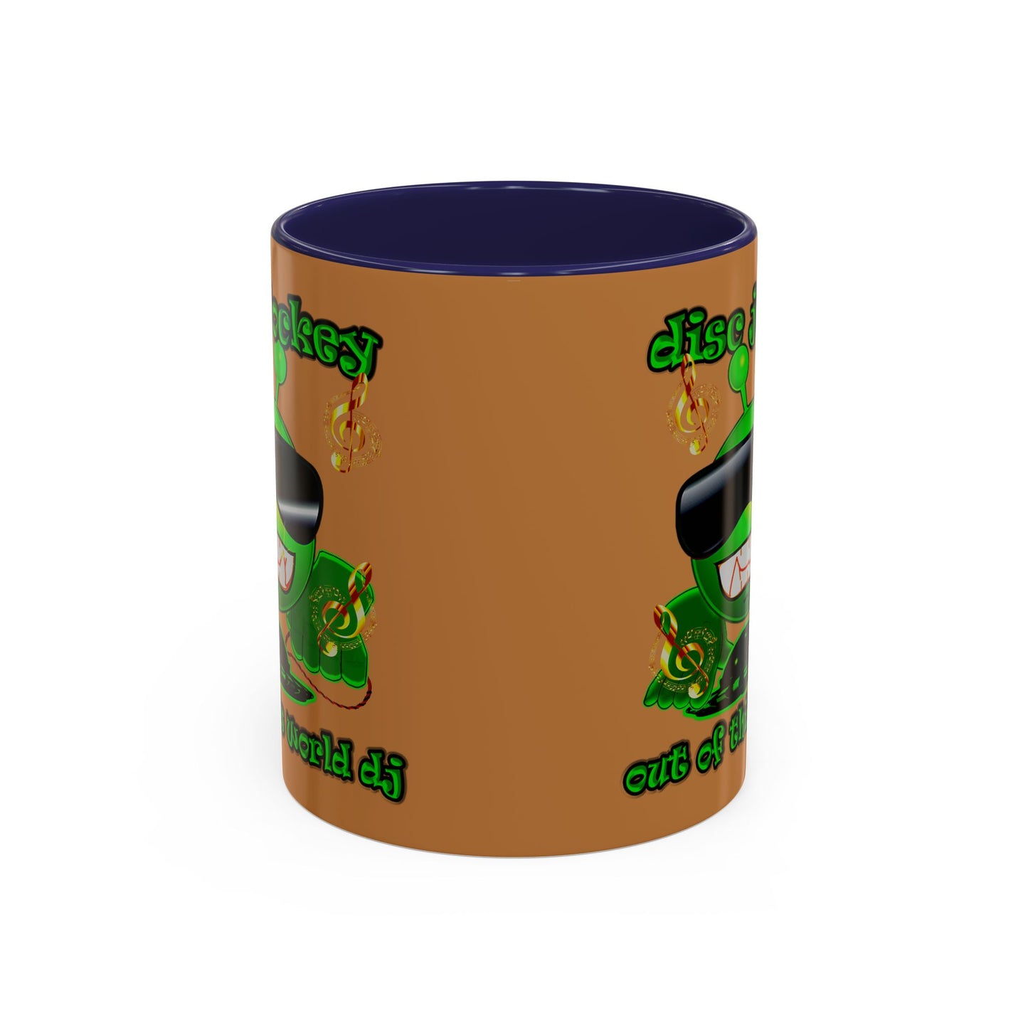 disc jockey - Accent Mug (light brown)