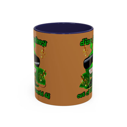 disc jockey - Accent Mug (light brown)