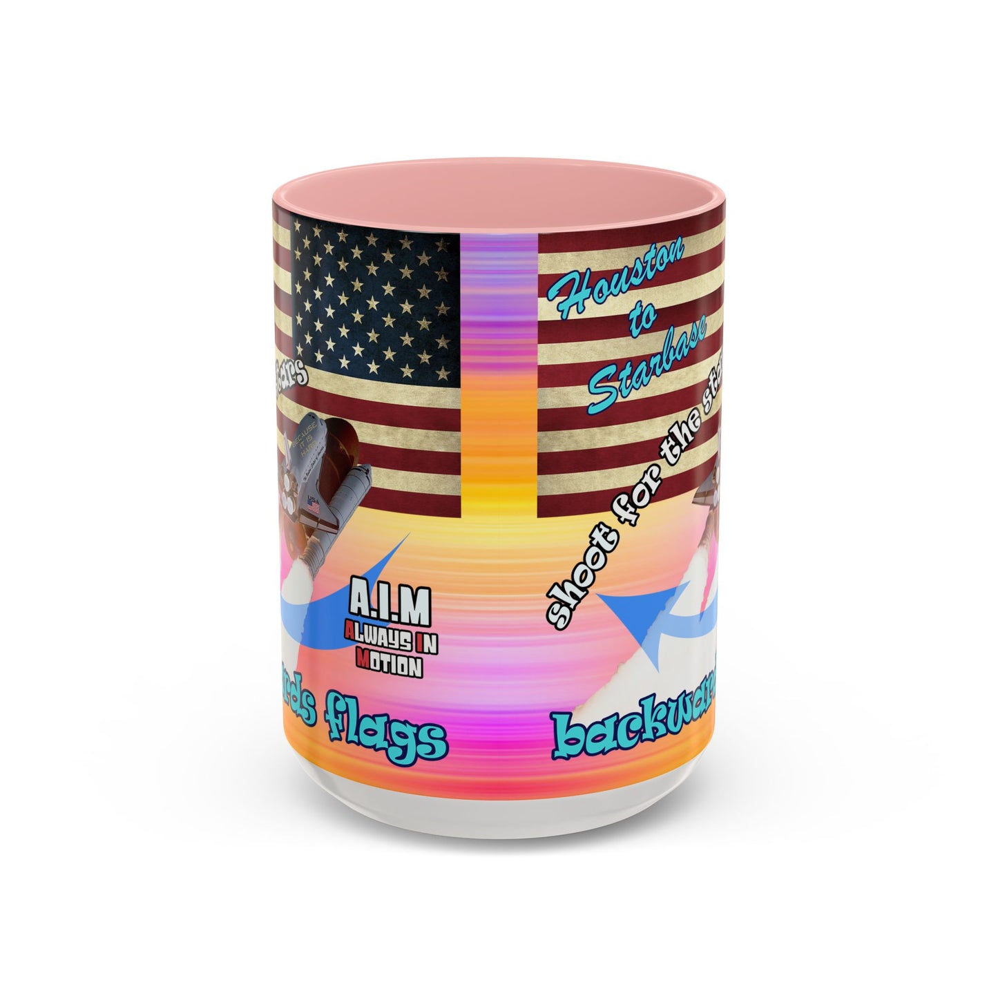 shoot for the stars - Accent Mug (color blur)