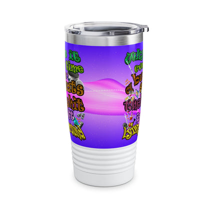 the bum's shit - Ringneck Tumbler, 20oz (purple-pink wave)