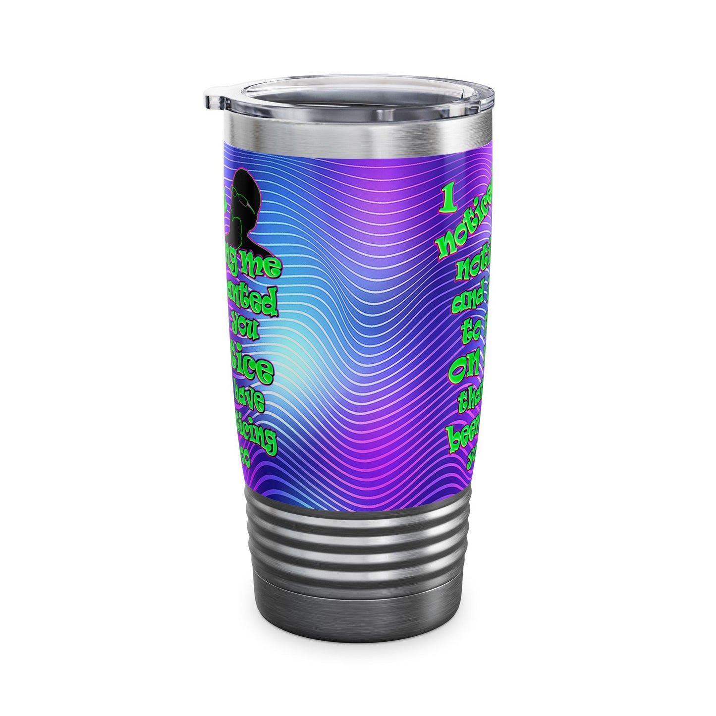 noticed you noticing - Ringneck Tumbler, 20oz (purple wave)