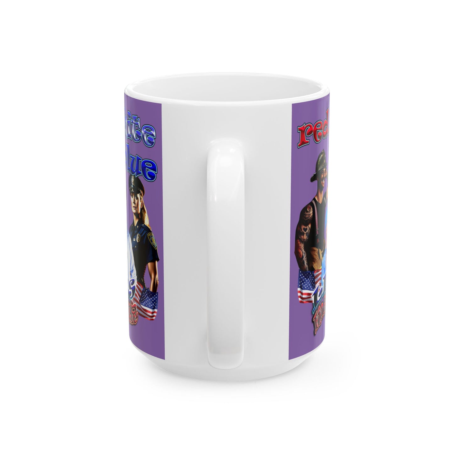 rw&b lives matter - White Mug (light purple)