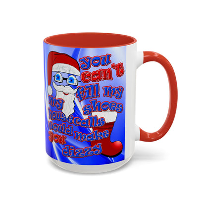 santa's shoes - Accent Mug (blue-white wave)