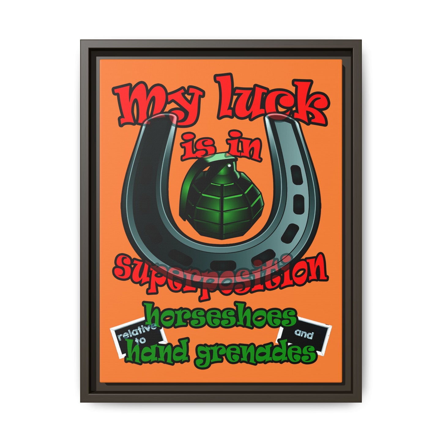 my luck - framed canvas art (crusta)