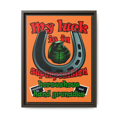 my luck - framed canvas art (crusta)