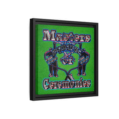em cee squared - framed canvas art (green turf)