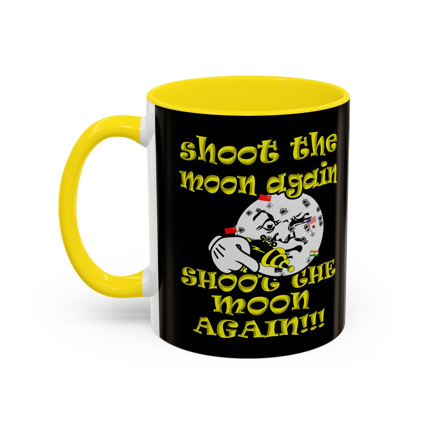 shoot the moon again - Accent Mug (black)