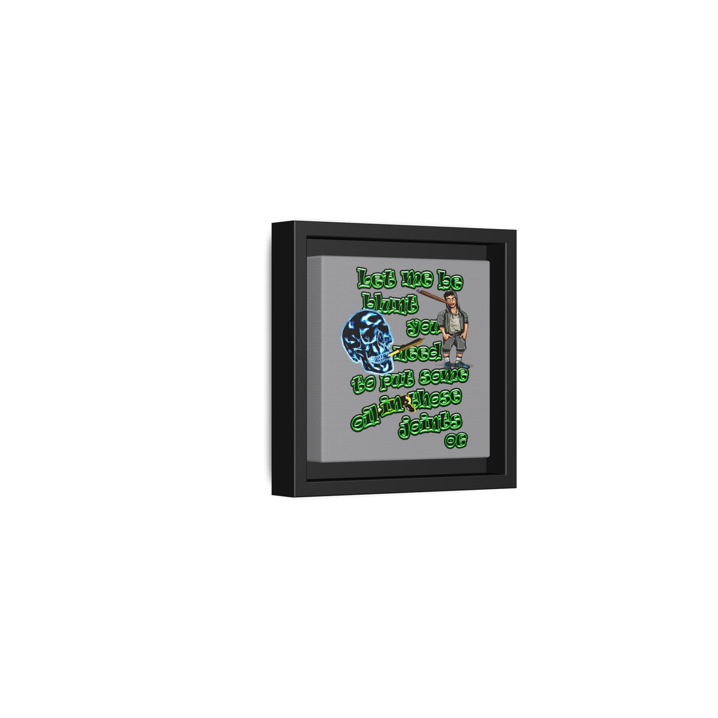 og - framed canvas art (grey)