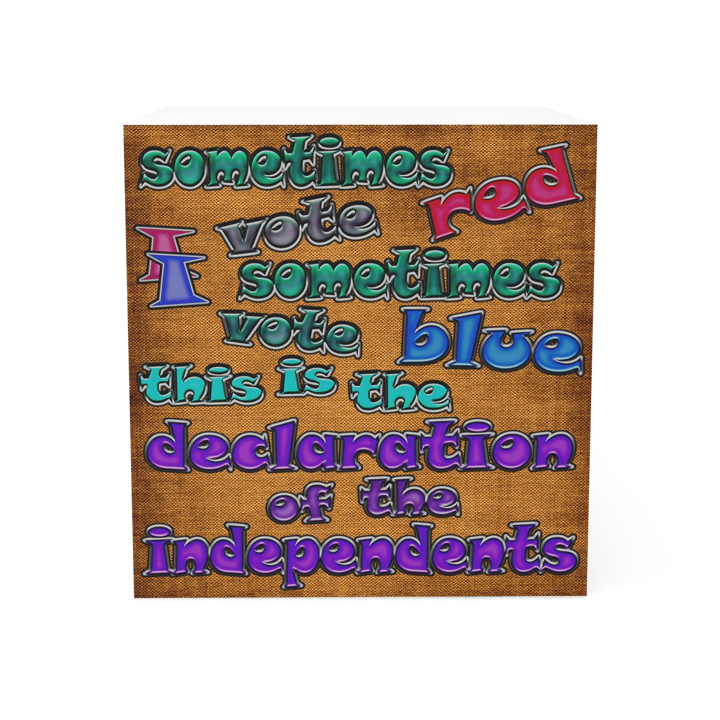 declaration of the independents - note cube (brown papyrus)