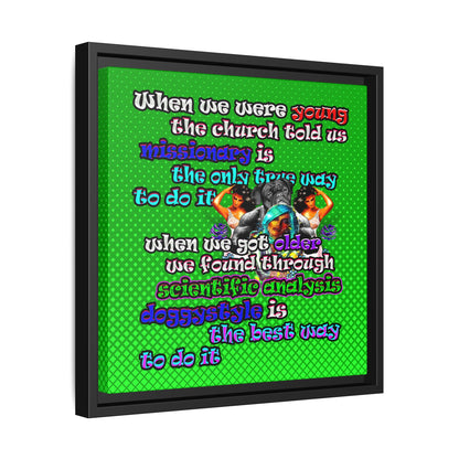 doggystyle - framed canvas art (logo green)