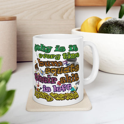 the bum's shit - White Mug (white)