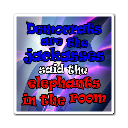 donkeys and elephants - Magnets - (grey-pink wave)