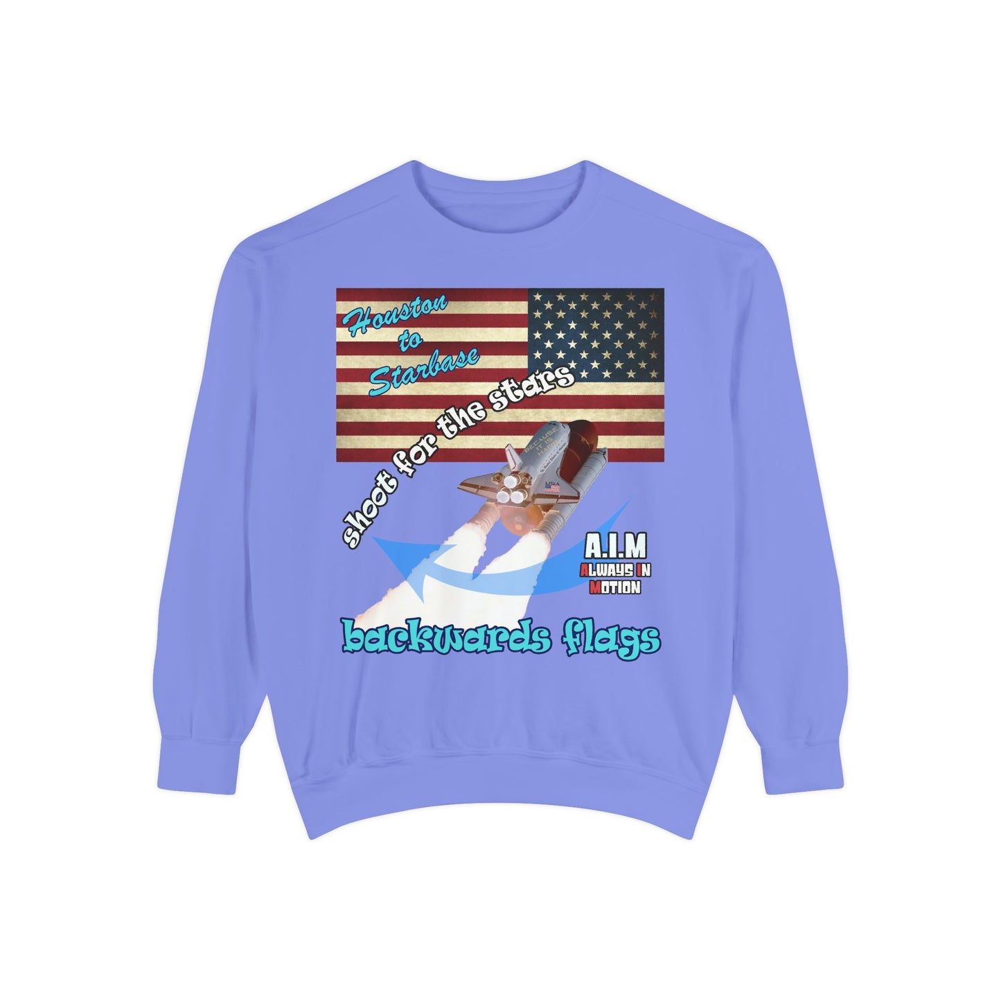 shoot for the stars - Unisex Garment-Dyed Sweatshirt
