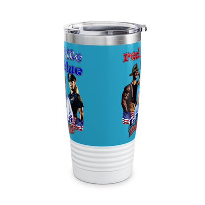 rw&b lives matter - Ringneck Tumbler, 20oz (turquoise)