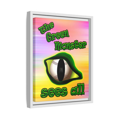 green monster - framed canvas art (color blur)