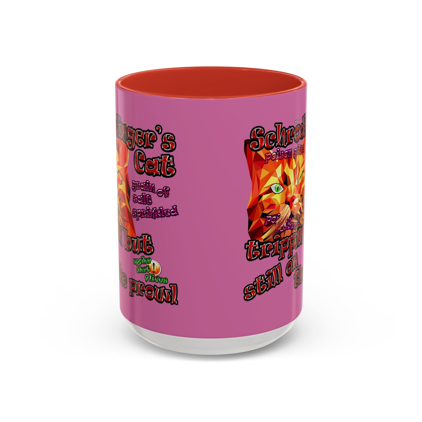 schrodinger's cat - Accent Mug (light pink)