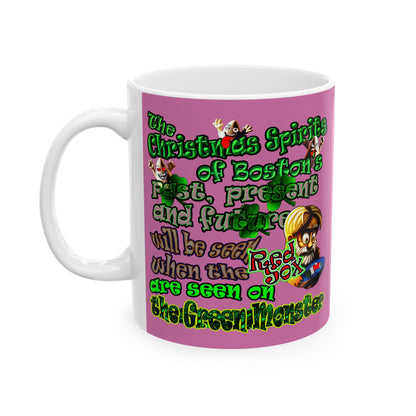 christmas spirits of boston - White Mug (light pink)