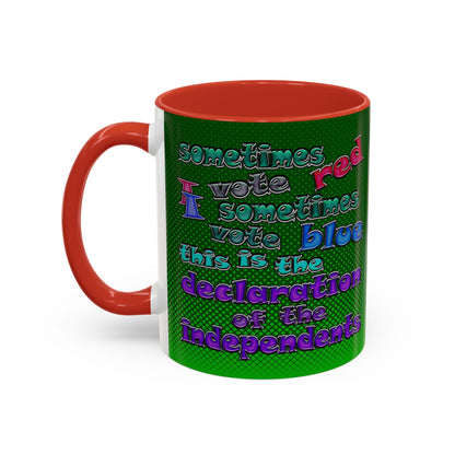 declaration of the independents - Accent Mug (logo green)