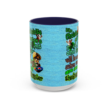 christmas spirits of boston - Accent Mug (faded blue)