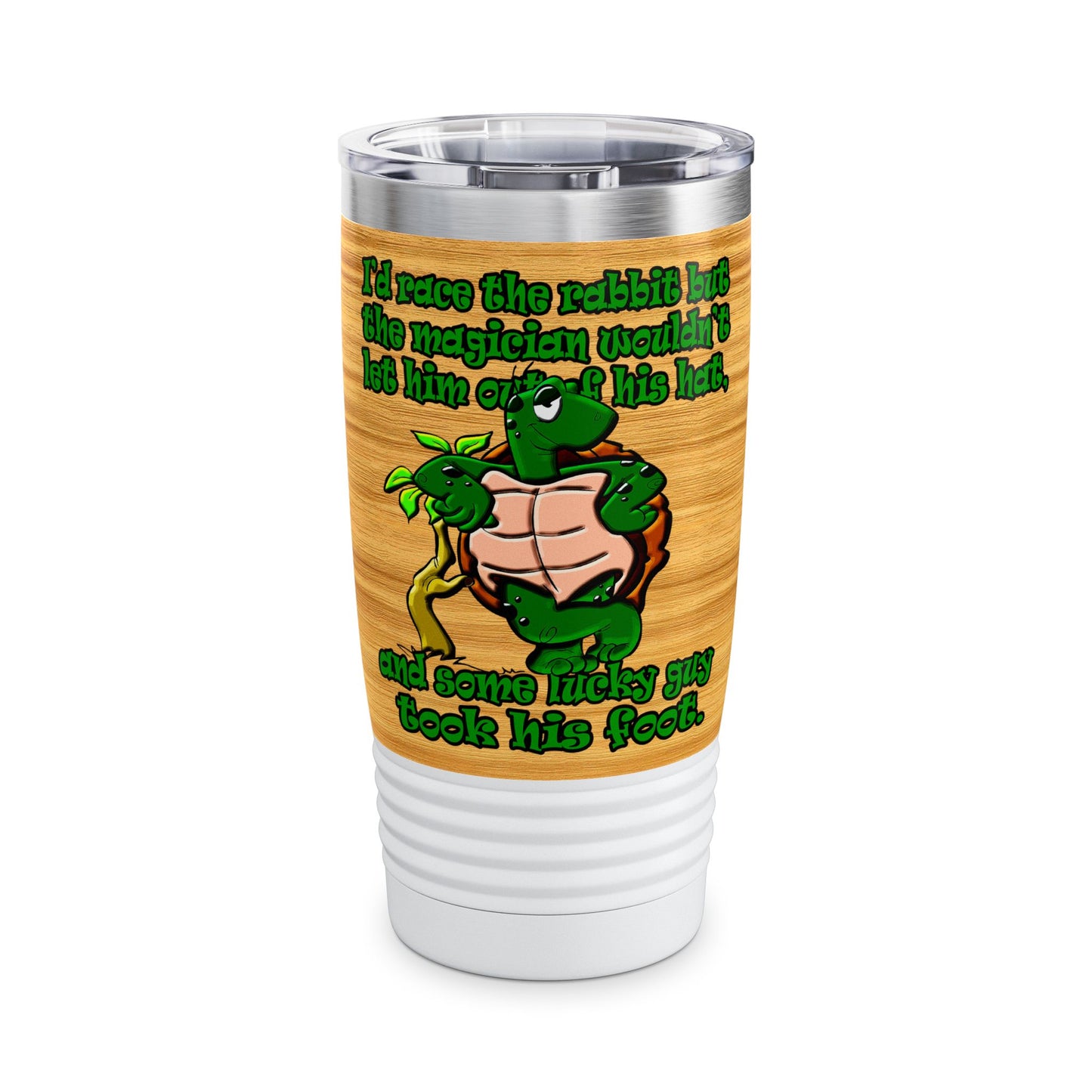 turtle race - Ringneck Tumbler, 20oz (butterscotch wood finish)