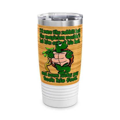 turtle race - Ringneck Tumbler, 20oz (butterscotch wood finish)