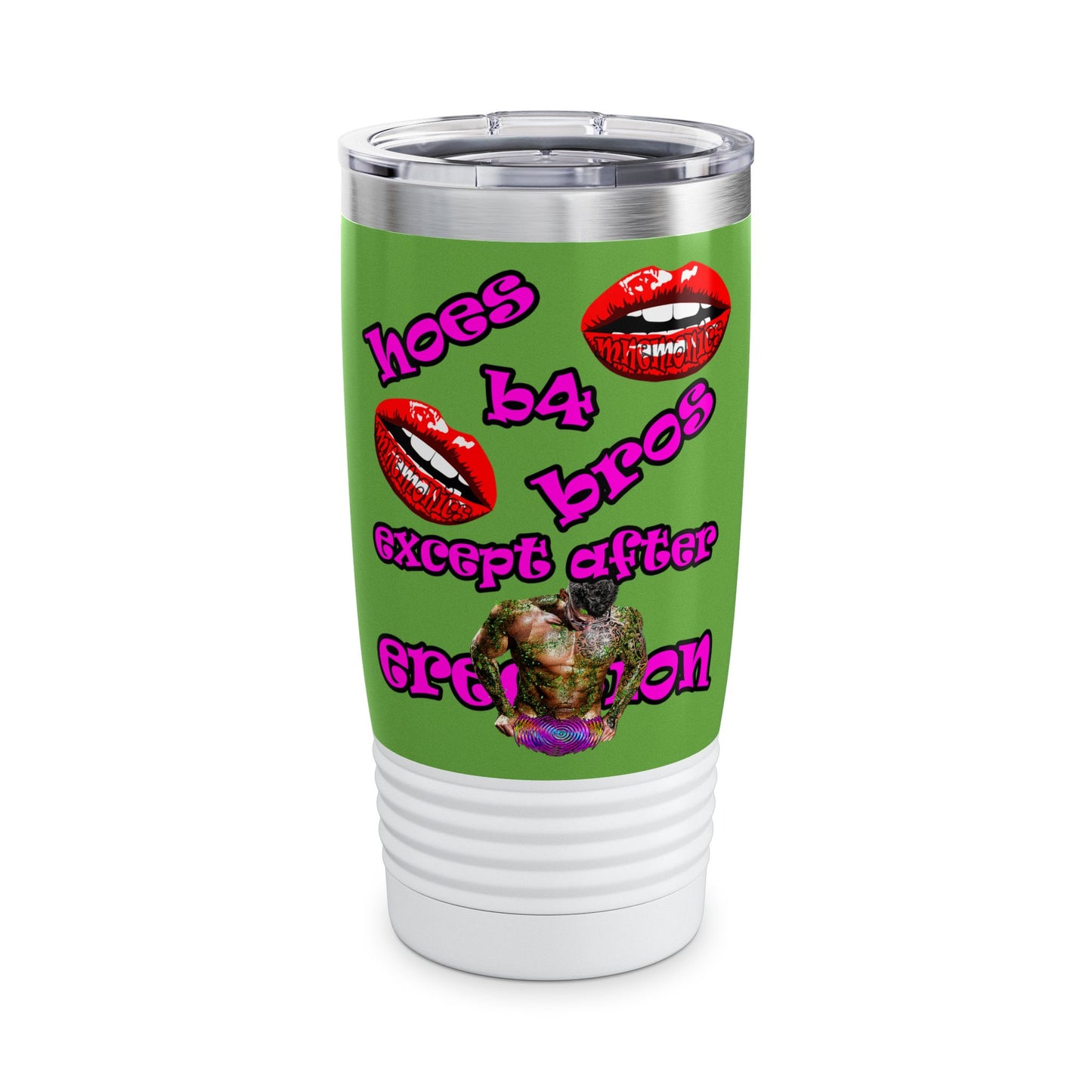 hoes b4 bros - Ringneck Tumbler, 20oz (green)