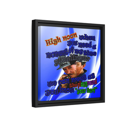 high noon - framed canvas art (blue-white wave)