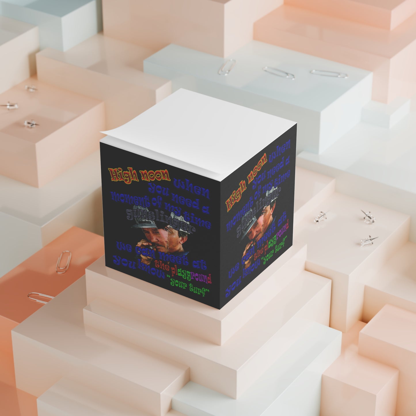 high noon - note cube (black)