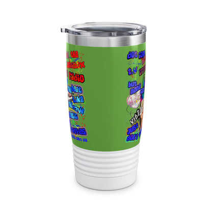 drop the beat - Ringneck Tumbler, 20oz (green)