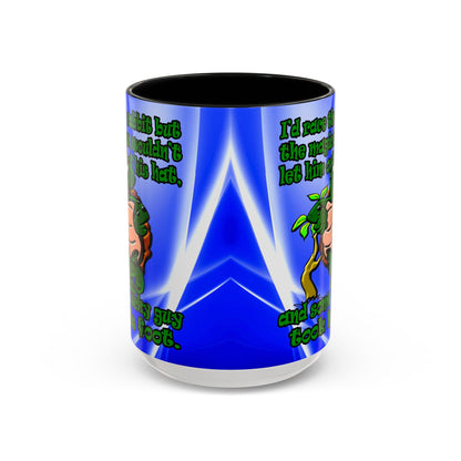 turtle race - Accent Mug (blue-white wave)