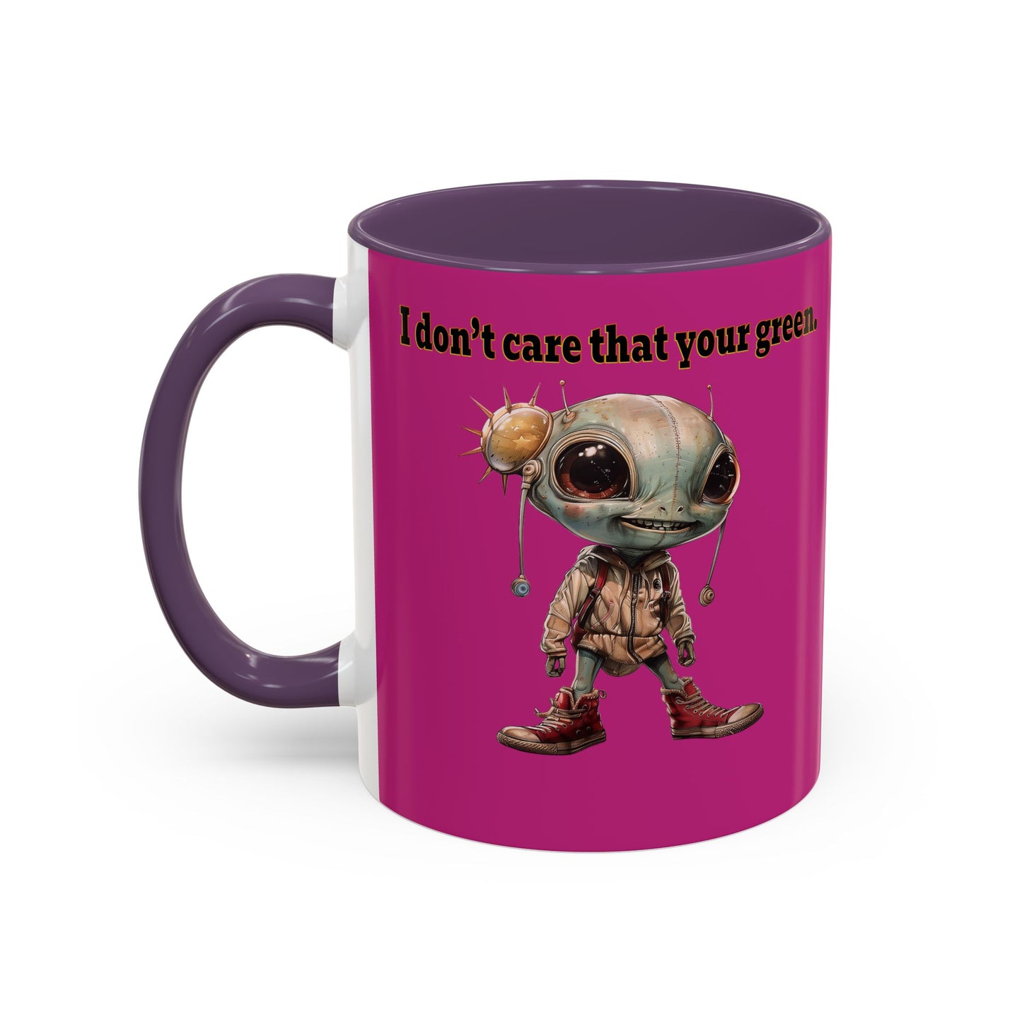 I don't care that your grey - Accent Mug (pink)