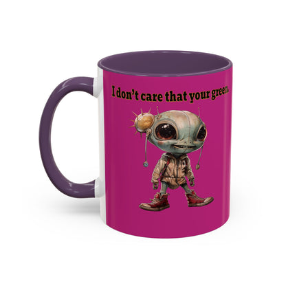 I don't care that your grey - Accent Mug (pink)