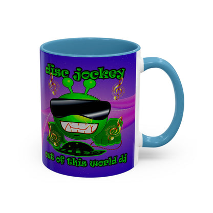 disc jockey - Accent Mug (purple-pink wave)