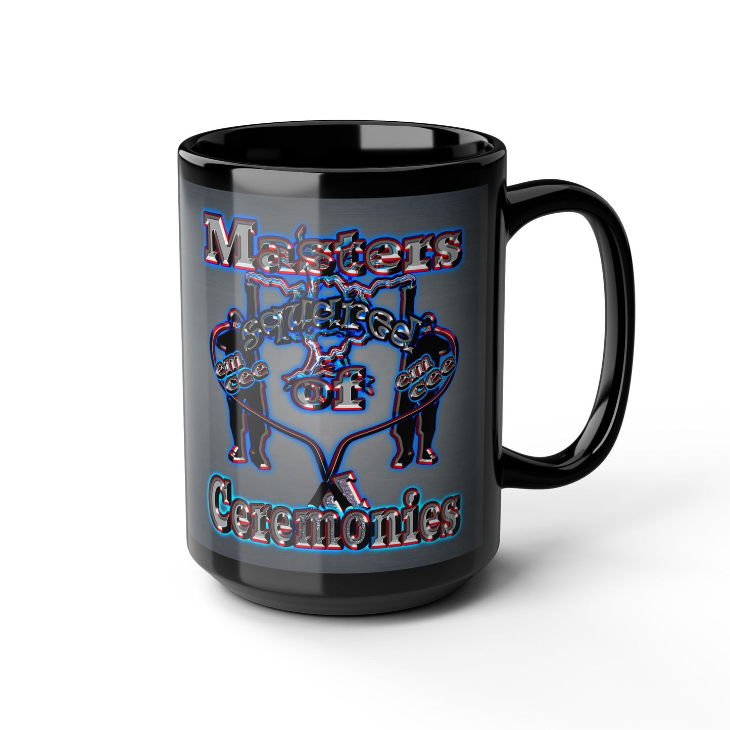 em cee squared - Black Mug (grey-light grey)