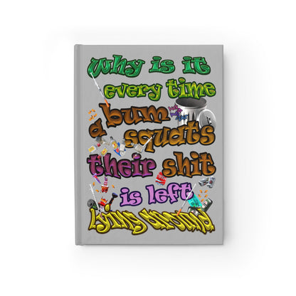 the bum's shit - journal-blank (light grey)
