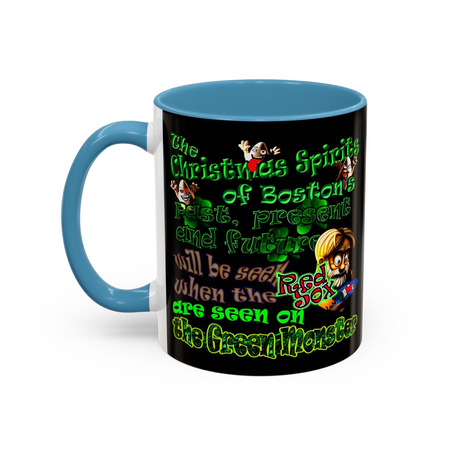 christmas spirits of boston - Accent Mug (black)
