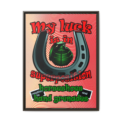 my luck - framed canvas art (yellow-orange wave)