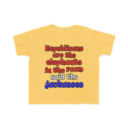 donkeys and elephants - Toddler's Fine Jersey Tee