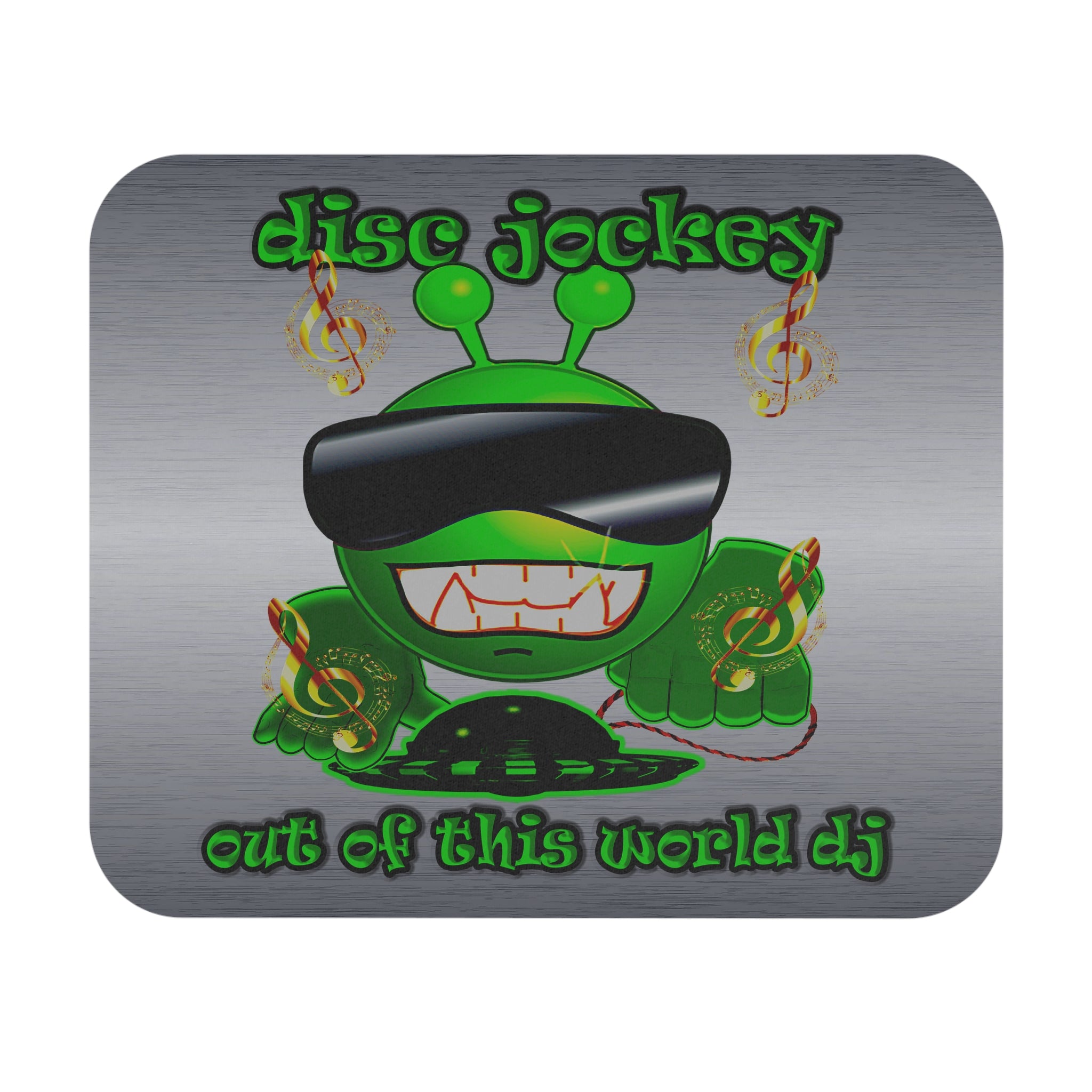 disc jockey - Mouse Pad (Rectangle) (brushed nickel)