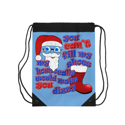 santa's shoes - Drawstring Bag (light blue)