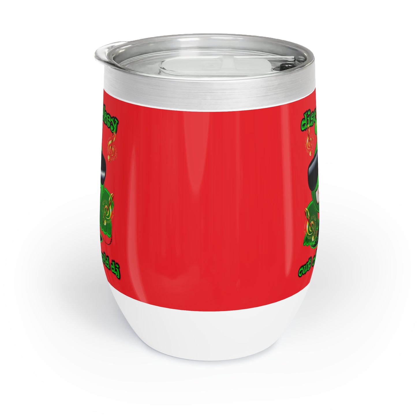 disc jockey - Chill Wine Tumbler (red)