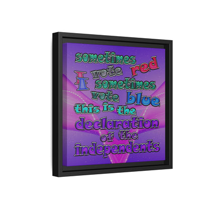 declaration of the independents - framed canvas art (purple-pink wave)