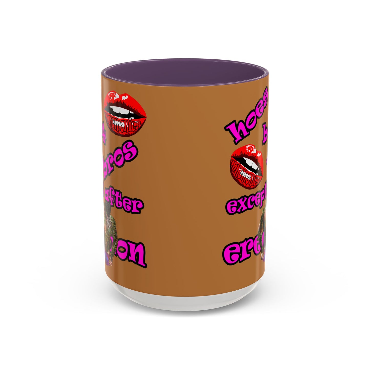 hoes b4 bros - Accent Mug (light brown)